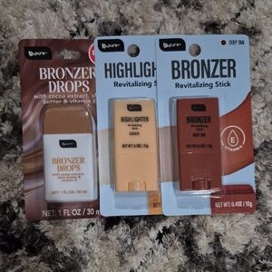 3 Pack Bronzer Drops with Bronzer And Highlighter Revitalizing Sticks